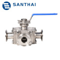 Tri clamp Sanitary 3 Way Food Grade Stainless steel Ball valve With T Type And L Type Gateway